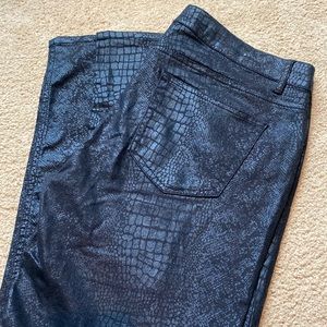 Snakeskin printed jeans